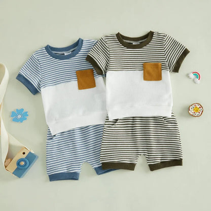 MARLO Striped Waffle Knit Outfit
