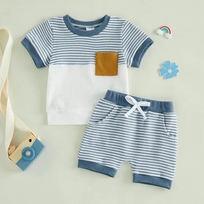 MARLO Striped Waffle Knit Outfit