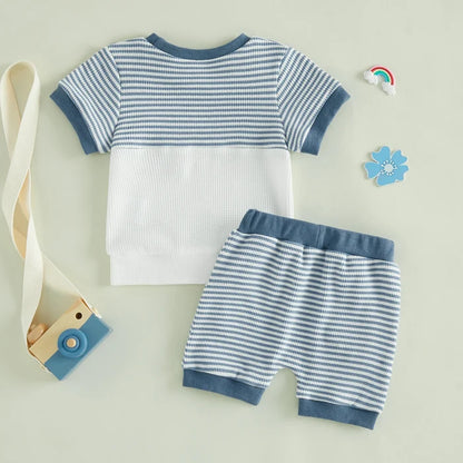MARLO Striped Waffle Knit Outfit