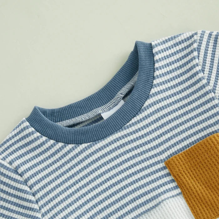 MARLO Striped Waffle Knit Outfit