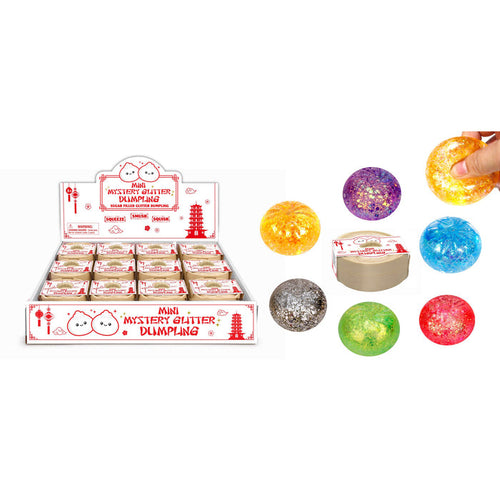 Master Toys 2 Inch MINI Mystery Glitter Dumpling Maltose Slow Rise - Sensory Fidget Toy