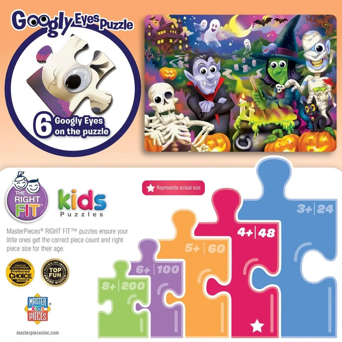 MasterPieces Googly Eyes Freaky Friends Halloween - 48 Piece Jigsaw Puzzle