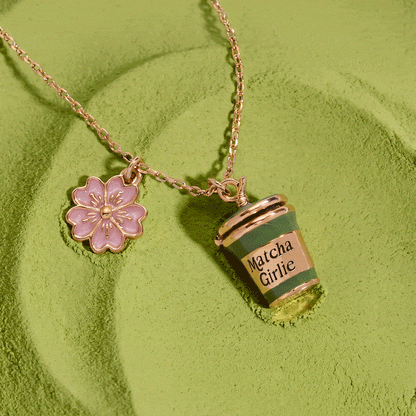 'Matcha Girlie' Locket Charm Necklace