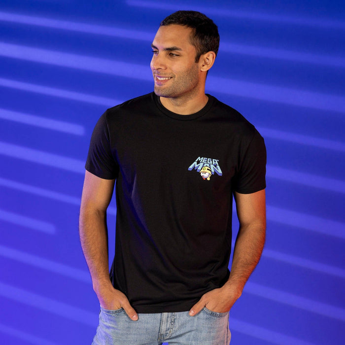 RSVLTS Mega Man Crewneck T-shirt Mega Man "Test of Metall" – Crewneck Tee Mega Man "Test of Metall" – Crewneck Tee