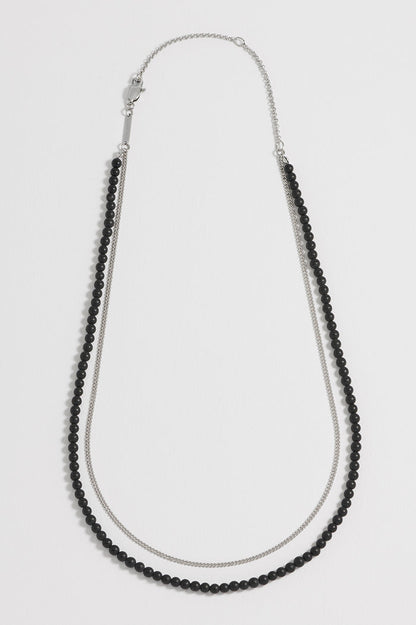 Men's Black Onyx Double Necklace