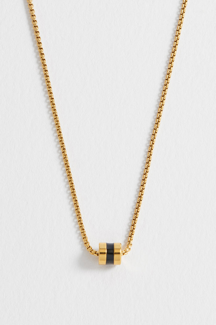 Men's Enamel Bead Necklace