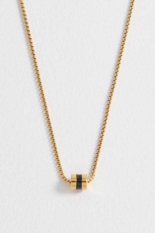 Men's Enamel Bead Necklace