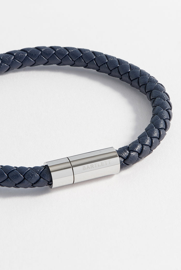 Men's Leather Single Plaited Wrap Bracelet