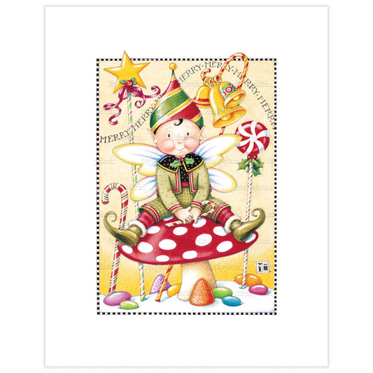 Merry Mushroom Elf Fine Art Print