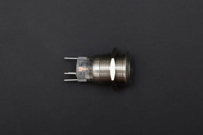 Metal illuminated Pushbutton-Blue Ring [Discontinued] by DFRobot - The Pi Hut