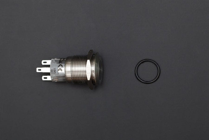 Metal illuminated Pushbutton-Green Ring [Discontinued] by DFRobot - The Pi Hut