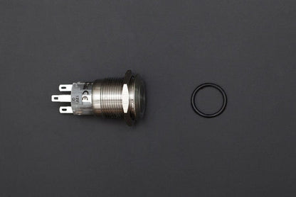 Metal illuminated Pushbutton-Green Ring [Discontinued] by DFRobot - The Pi Hut