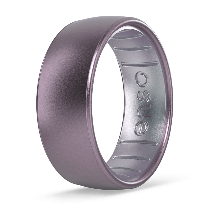 Dualtone Silicone Ring - Soft Plum/Icy Silver