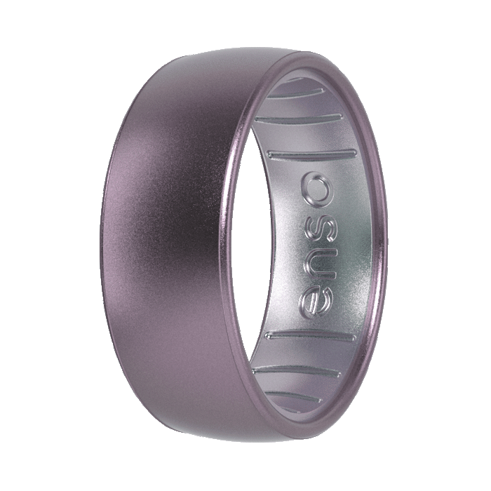 Dualtone Silicone Ring - Soft Plum/Icy Silver