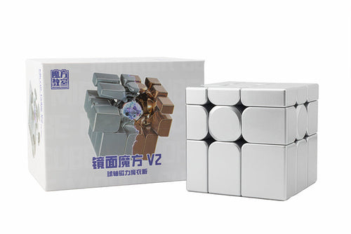 MFJS Mirror Cube 3x3 V2 (Magnetic + Ball-Core + UV) - Silver
