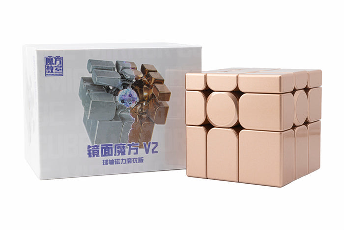 MFJS Mirror Cube 3x3 V2 (Magnetic + Ball-Core + UV) - Gold