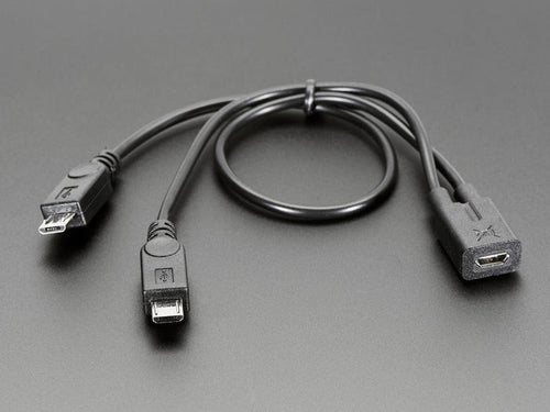 Micro B USB 2-Way Y Splitter Cable by The Pi Hut - The Pi Hut