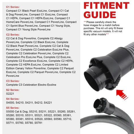 Miele Hose C1 C2 | Complete C3 Celebration Electro Ecoline Hose  Vacuum Cleaner 1.8M Hose and Handle