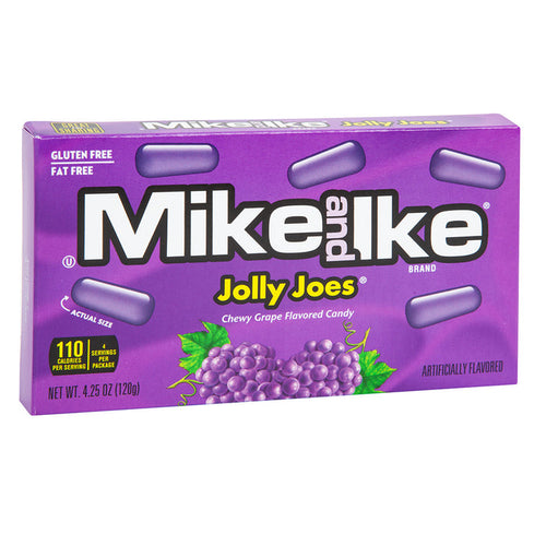 Mike and Ike Jolly Joes Grape Candy Theater Box - 12 Count