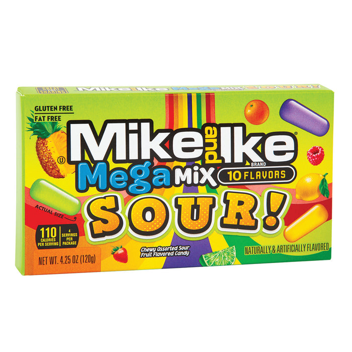 Mike and Ike Mega Mix Sour Theater Box Candy - 12 Count