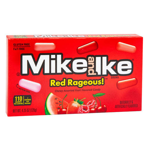 Mike and Ike Red Rageous Theater Box Candy - 12 Count