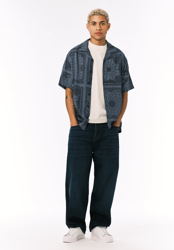 Buffalo Men Jeans Navy Denim Denim Pants Stretch