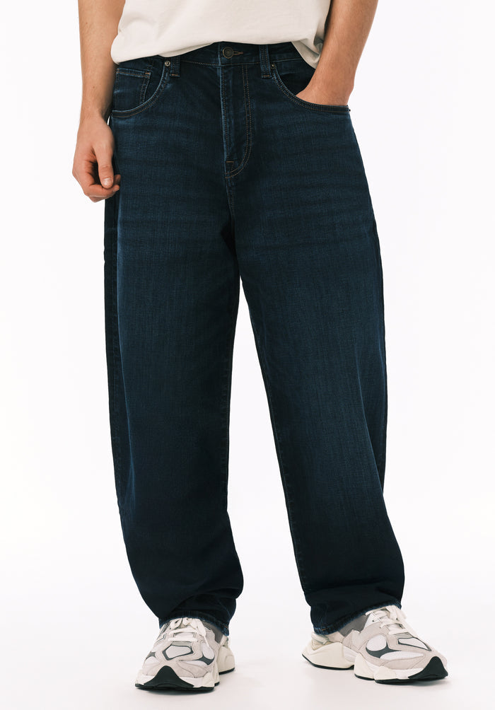 Buffalo Men Jeans Navy Denim Denim Pants Stretch
