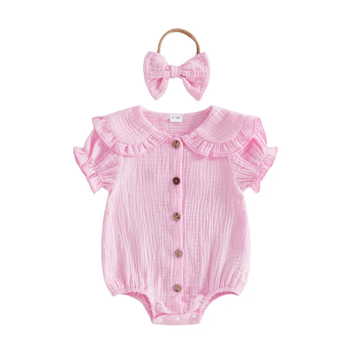 MILA Collar Romper with Headband