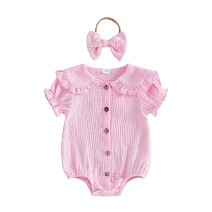 MILA Collar Romper with Headband