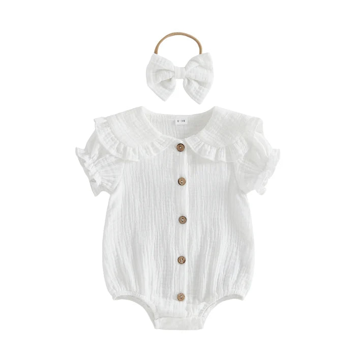 MILA Collar Romper with Headband