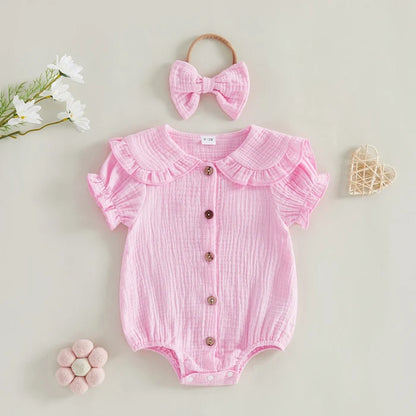 MILA Collar Romper with Headband