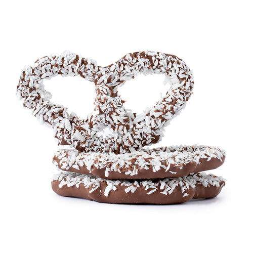 Milk Chocolatey Coated Coconut Premier Pretzels - 3lbs