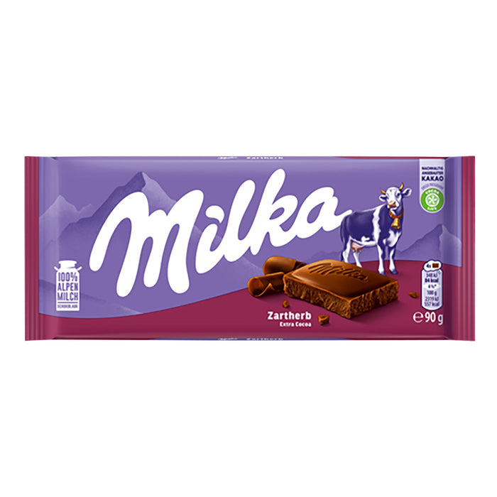 Milka Zartherb Bittersweet Chocolate Bar - 25 Count