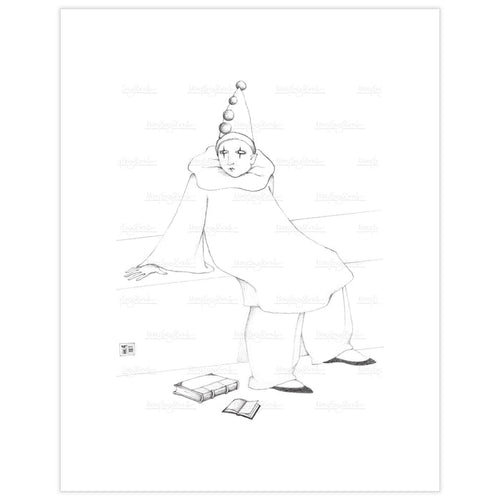Mime in Pencil Fine Art Print