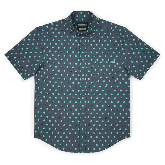 RSVLTS RSVLTS® Minecraft "Diamond Minecraft"_ KUNUFLEX Short Sleeve Shirt Minecraft "Diamond Minecraft"_ KUNUFLEX Short Sleeve Shirt