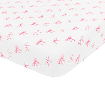 Kyte Bay's Mini Crib Sheet in Bow
