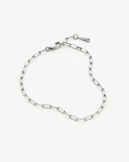 Mini Paperclip Chain Bracelet | Platinum Plated Bracelets Missoma