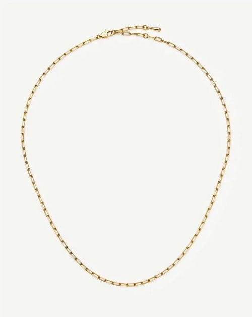 Mini Paperclip Chain Necklace | 18k Gold Plated Necklaces Missoma