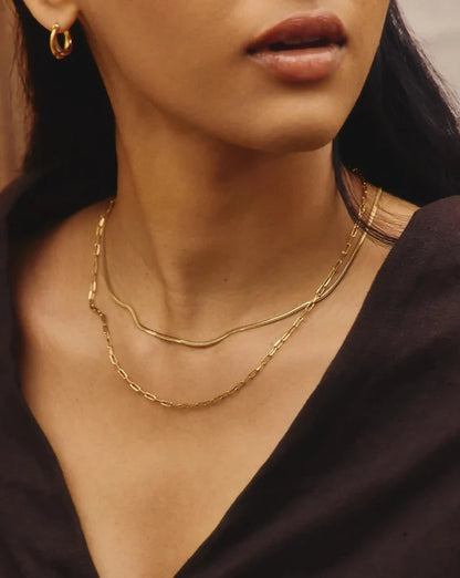 Mini Paperclip Chain Necklace | 18k Gold Plated Necklaces Missoma