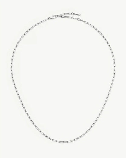 Mini Paperclip Chain Necklace | Platinum Plated Necklaces Missoma