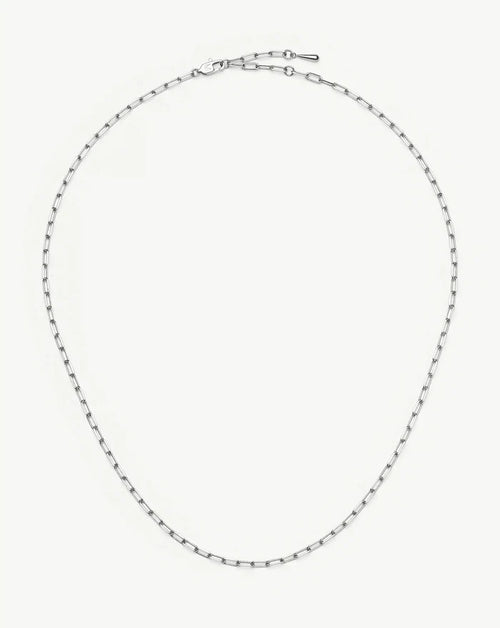 Mini Paperclip Chain Necklace | Platinum Plated Necklaces Missoma