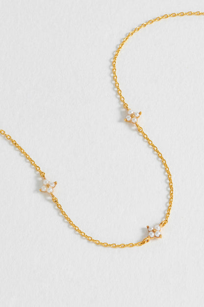Mini Pearl Flower Necklace