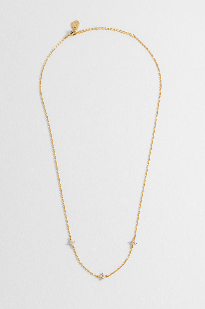 Mini Pearl Flower Necklace