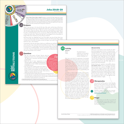 Mini Revolutions Curriculum: April 2022