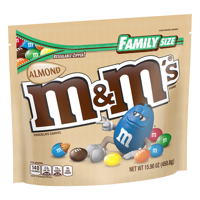 M&M's Almond Candy Pouches - 8 Count