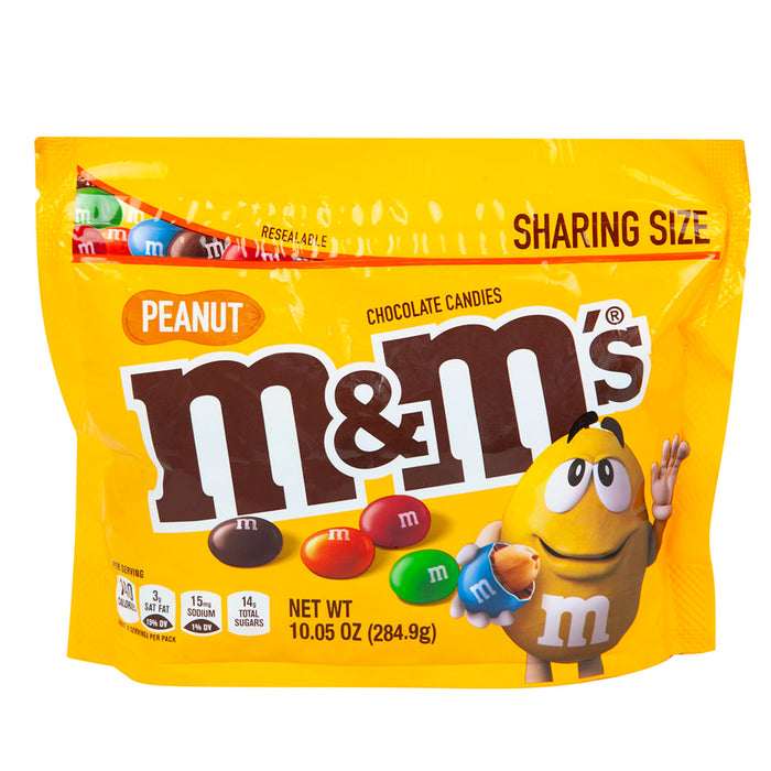 M&M's Peanut Chocolate Candy Pouches - 12 Count