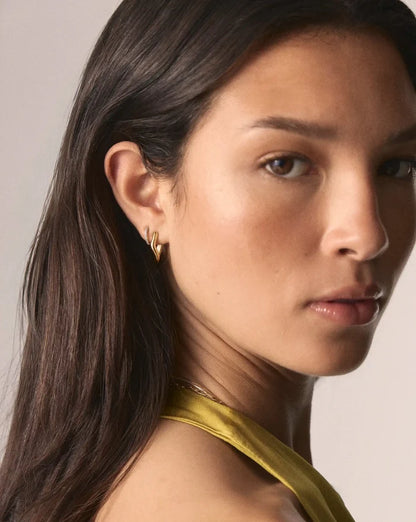 Molten Classic Small Hoop Earrings | 18k Gold Plated Earrings Missoma