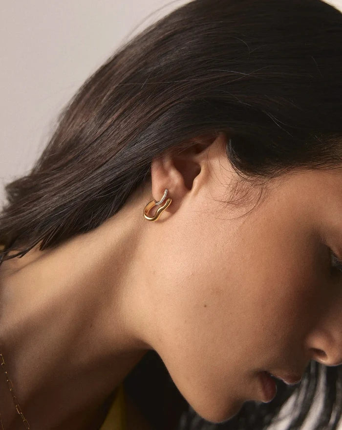 Molten Classic Small Hoop Earrings | 18k Gold Plated Earrings Missoma