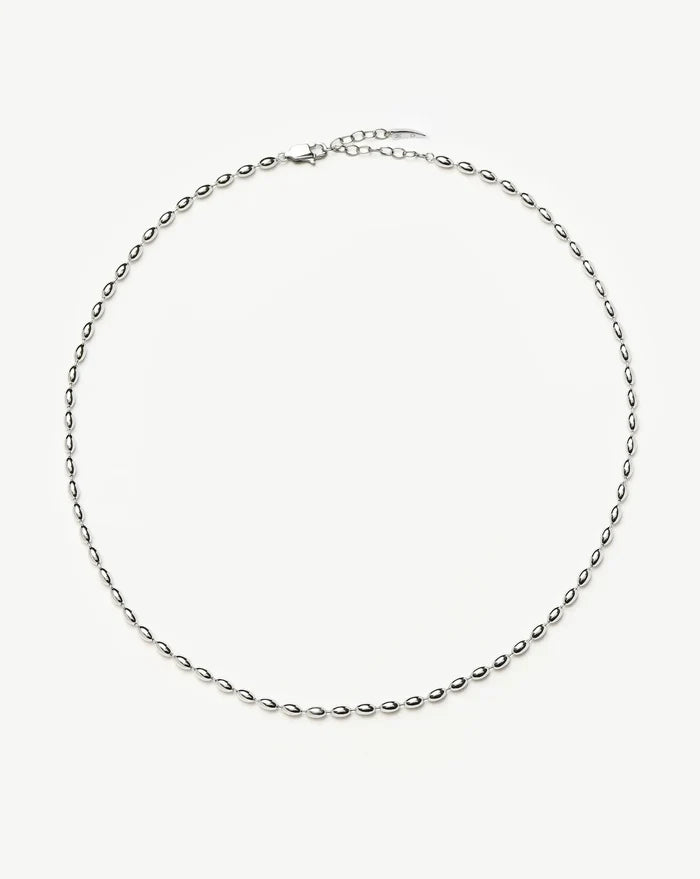 Molten Olive Chain Necklace | Silver Plated Necklaces Missoma