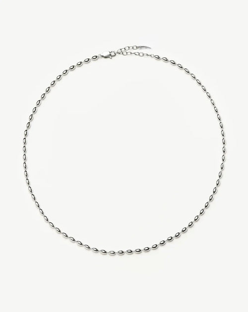 Molten Olive Chain Necklace | Silver Plated Necklaces Missoma